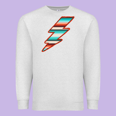 Teal And Orange Serape Lightning Premium Sweatshirt Designed By Bettercallsaul
