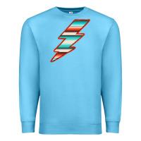 Ocean Blue Teal and Orange Serape Lightning Premium Sweatshirt - Bettercallsaul