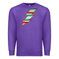 Purple Teal and Orange Serape Lightning Premium Sweatshirt - Bettercallsaul