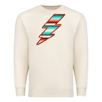 Sandshell Teal and Orange Serape Lightning Premium Sweatshirt - Bettercallsaul