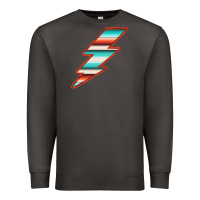 Smoke Teal and Orange Serape Lightning Premium Sweatshirt - Bettercallsaul