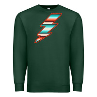Sports Green Teal and Orange Serape Lightning Premium Sweatshirt - Bettercallsaul