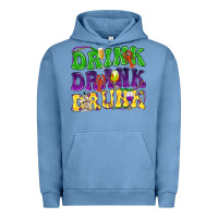 Pigment Pebble Blue Drink drank drunk Mardi Gras Urban Hoodie - HowdyJamesFarm