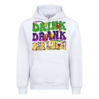 White Drink drank drunk Mardi Gras Urban Hoodie - HowdyJamesFarm