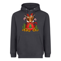 Smoke hot coco christmas highland cow Heavyweight Hoodie - Jasminsmagicworld