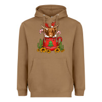 Toasted Coconut hot coco christmas highland cow Heavyweight Hoodie - Jasminsmagicworld
