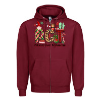 Burgundy pct christmas Zipper Hoodie - MaliasSmallBusiness