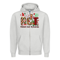 Dove Grey pct christmas Zipper Hoodie - MaliasSmallBusiness