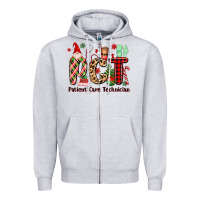 Heather Grey pct christmas Zipper Hoodie - MaliasSmallBusiness