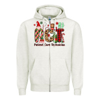 Oatmeal Heather pct christmas Zipper Hoodie - MaliasSmallBusiness