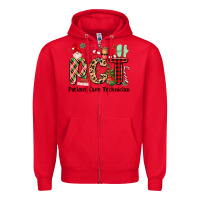 Red pct christmas Zipper Hoodie - MaliasSmallBusiness