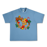 Pebble Blue Churros with love and sombrero Urban Heavy Tee - AdoDesignShop