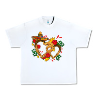 White Churros with love and sombrero Urban Heavy Tee - AdoDesignShop
