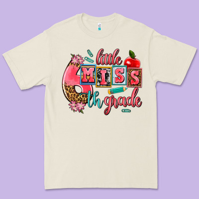 Little Miss 6 Th Grade Premium Tee Designed By Adodesignshop