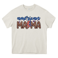Cream American mama Heavy Core Tee - Zillion Design Studio