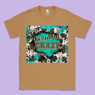 Western Beautiful Crazy Classic Tee Designed By Barkaloodesign