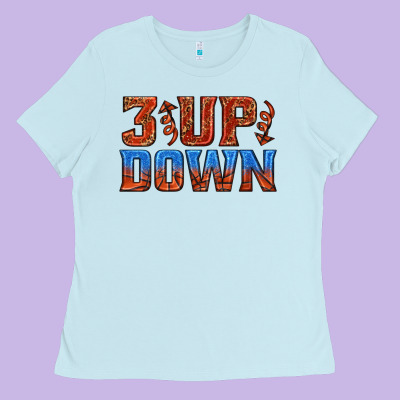 Ladies Tee 3 up 3 down basketball