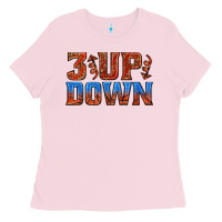 Bubblegum Pink 3 up 3 down basketball Ladies Tee - texasbilliewilder