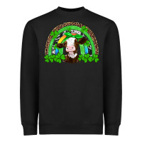 Black st patricks cow rainbow Heavyweight Sweatshirt - Artiststas