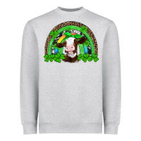 St Patricks Cow Rainbow Heavyweight Sweatshirt | Teevron