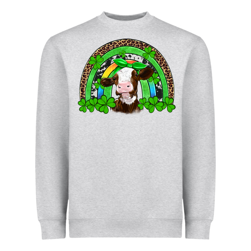 St Patricks Cow Rainbow Heavyweight Sweatshirt by Artiststas | Teevron