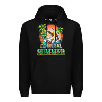Black Cowgirl summer Premium Hoodie - NancyCooperArtShop
