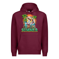 Burgundy Cowgirl summer Premium Hoodie - NancyCooperArtShop