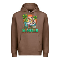 Chestnut Cowgirl summer Premium Hoodie - NancyCooperArtShop