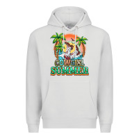 Dove Grey Cowgirl summer Premium Hoodie - NancyCooperArtShop