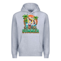 Heather Grey Cowgirl summer Premium Hoodie - NancyCooperArtShop