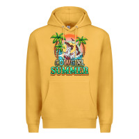 Mustard Cowgirl summer Premium Hoodie - NancyCooperArtShop