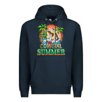 Navy Cowgirl summer Premium Hoodie - NancyCooperArtShop