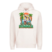 Pale Pink Cowgirl summer Premium Hoodie - NancyCooperArtShop