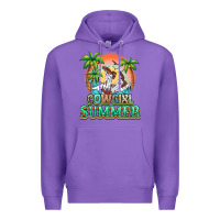 Purple Cowgirl summer Premium Hoodie - NancyCooperArtShop