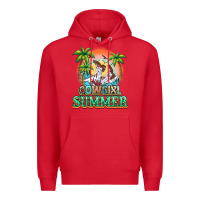 Red Cowgirl summer Premium Hoodie - NancyCooperArtShop