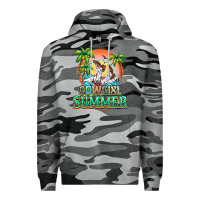 Slate Camo Cowgirl summer Premium Hoodie - NancyCooperArtShop