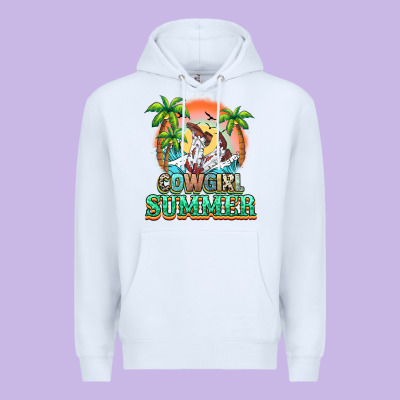 Cowgirl Summer Premium Hoodie Designed By Nancycooperartshop