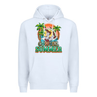 White Cowgirl summer Premium Hoodie - NancyCooperArtShop