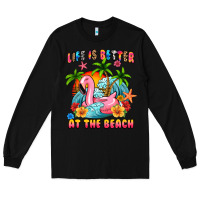 Black life is better at the beach Long Sleeve Tee - MaliasSmallBusiness
