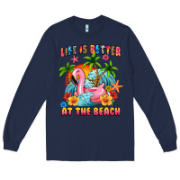 Navy life is better at the beach Long Sleeve Tee - MaliasSmallBusiness