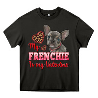 Asphalt my frenchie is my valentine Heavy Core Tee - RanaPortraitStore