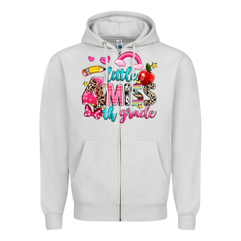 Little Miss Fourth Grade Zipper Hoodie by NancyCooperArtShop | Teevron