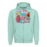 Seafoam little miss fourth grade Zipper Hoodie - NancyCooperArtShop