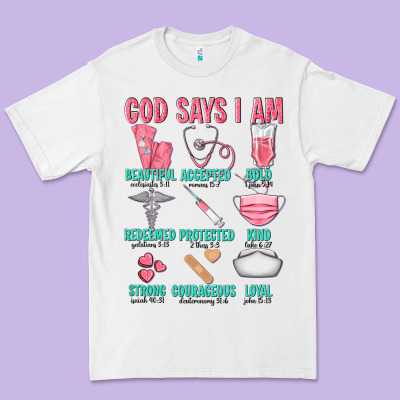 God Says I Am Premium Tee Designed By Texasbilliewilder