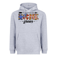 Heather Grey home grown american flag windmill Heavyweight Hoodie - Jasminsmagicworld
