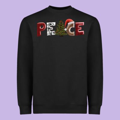 Peace Christmas Heavyweight Sweatshirt Designed By Adodesignshop
