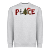 Heather Grey peace christmas Heavyweight Sweatshirt - AdoDesignShop