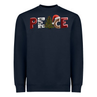 Navy peace christmas Heavyweight Sweatshirt - AdoDesignShop