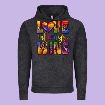 Love Always Wins Vintage Hoodie Designed By Jahusdesignshop