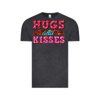 Vintage Black hugs and kisses valentines Vintage Tee - AdoDesignShop